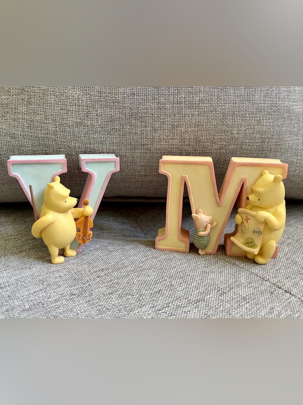 Vintage Disney Classic Winnie the Pooh Letters (M and V)